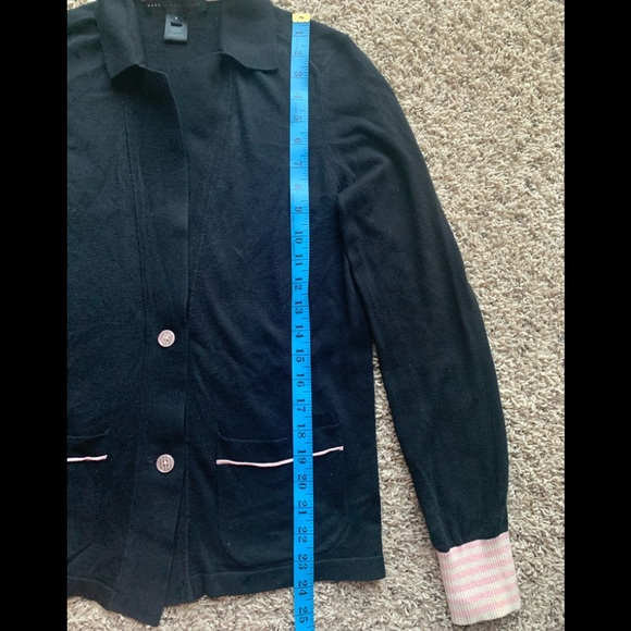 MARC BY MARC JACOBS 56%Silk 3% Cashmere Black OpenCardigan Long Sleeve Bottoms S - Picture 9 of 10